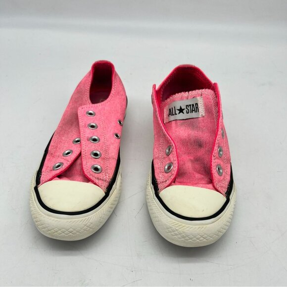 Converse All Star Slip On Sneakers Unisex Size 4/6 Pink Casual Canvas Low Top - Picture 2 of 7